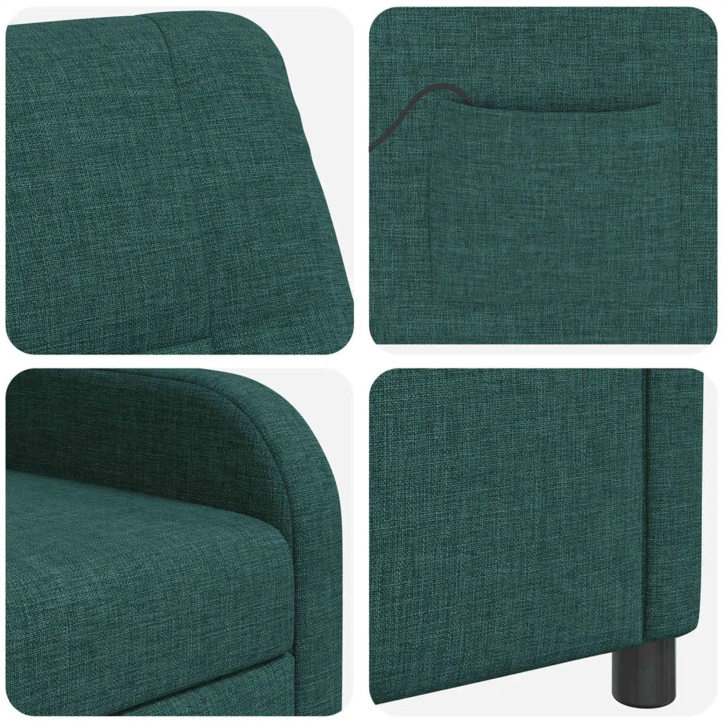 Poltrona Massaggiante Verde Scuro Tessuto 42035038