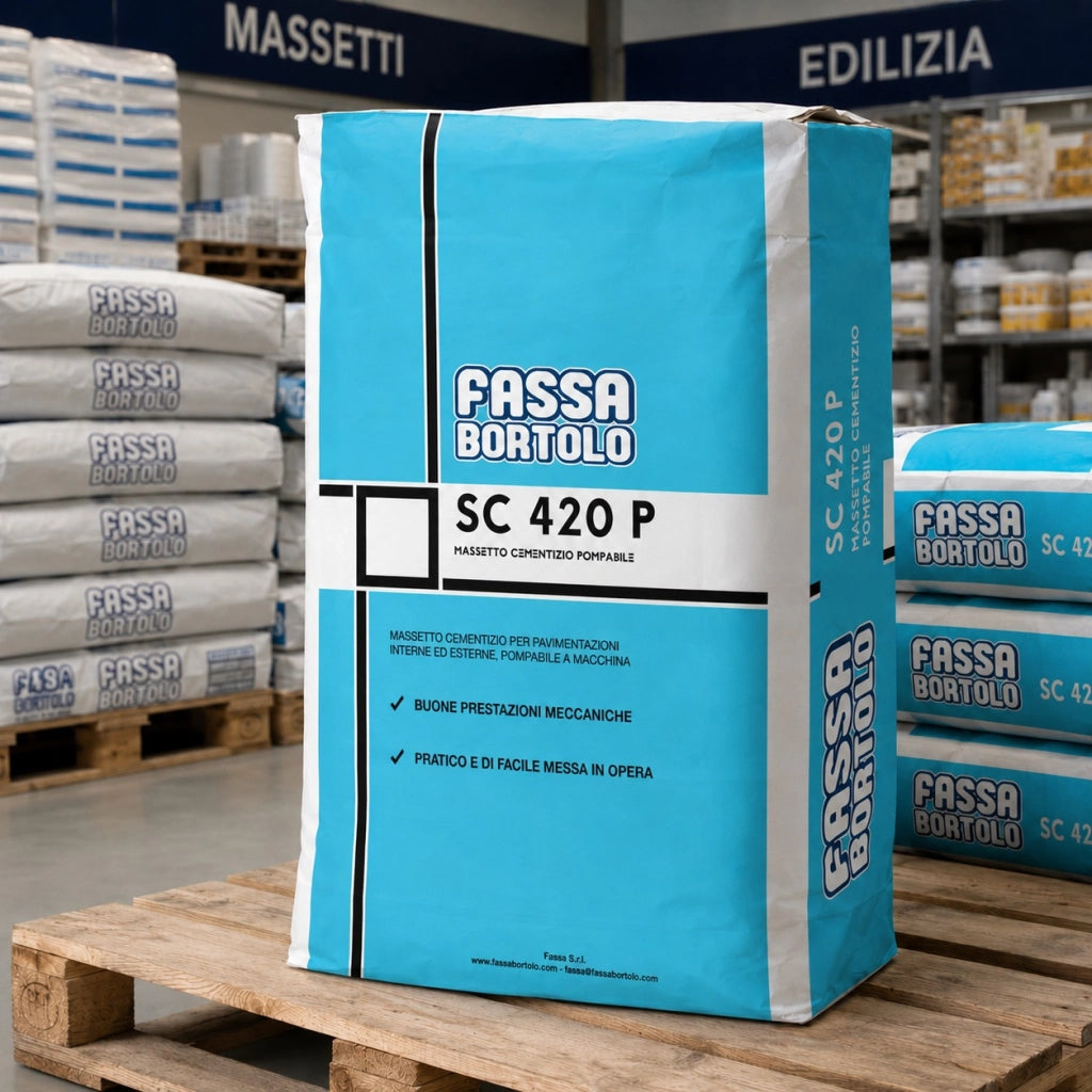 Fassa sc 420 p massetto a base cementizia per pavimenti interni ed esterni 25 kg