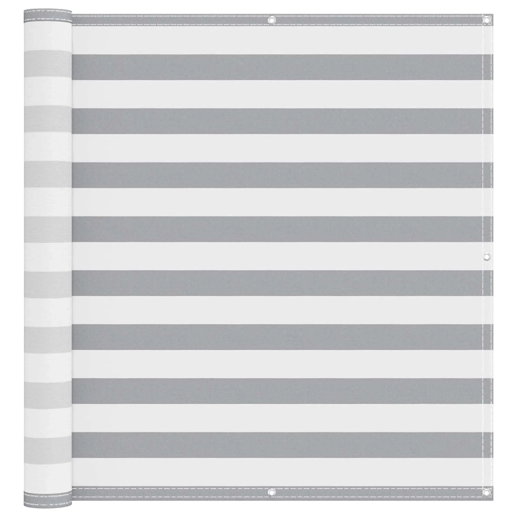 Schermo da balcone-Pannello per balcone Grigio chiaro e bianco 120 x 500 cm