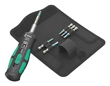 Wera 05075850001 7515-7 Set Cacciavite Dinamometrico 7 Pezzi 2-6 Nm con Inserti 1-4 Pollici colore Nero