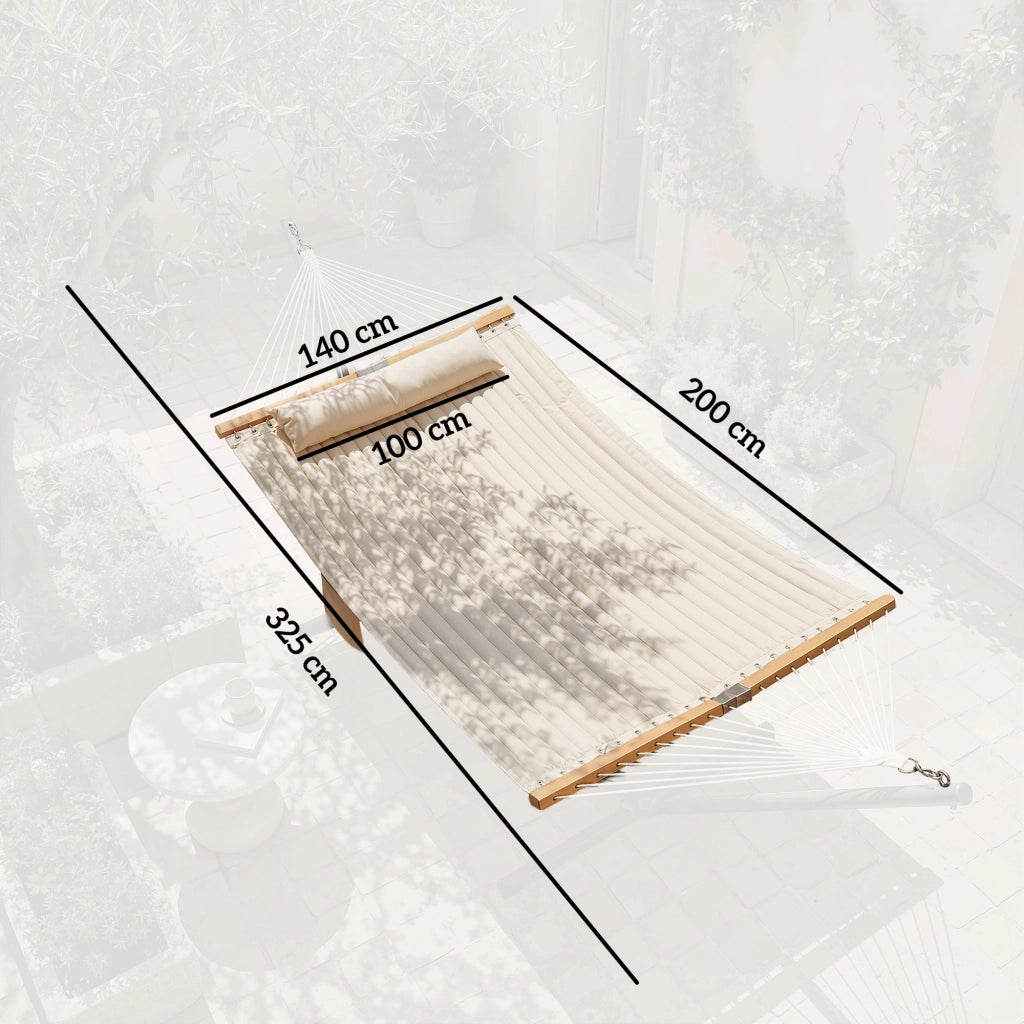 Amaca da Giardino ¨C Minimal ¨C Legno 325x140 cm Crema