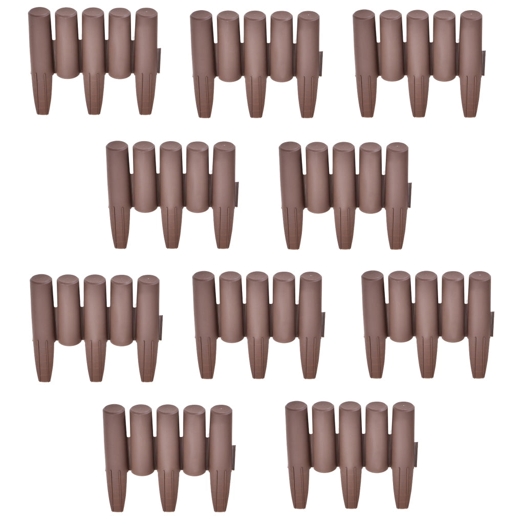 Bordure per Aiuola Espot in set di 40 blocchi - Lunghezza tot 10,8 m - Marrone casa.pro