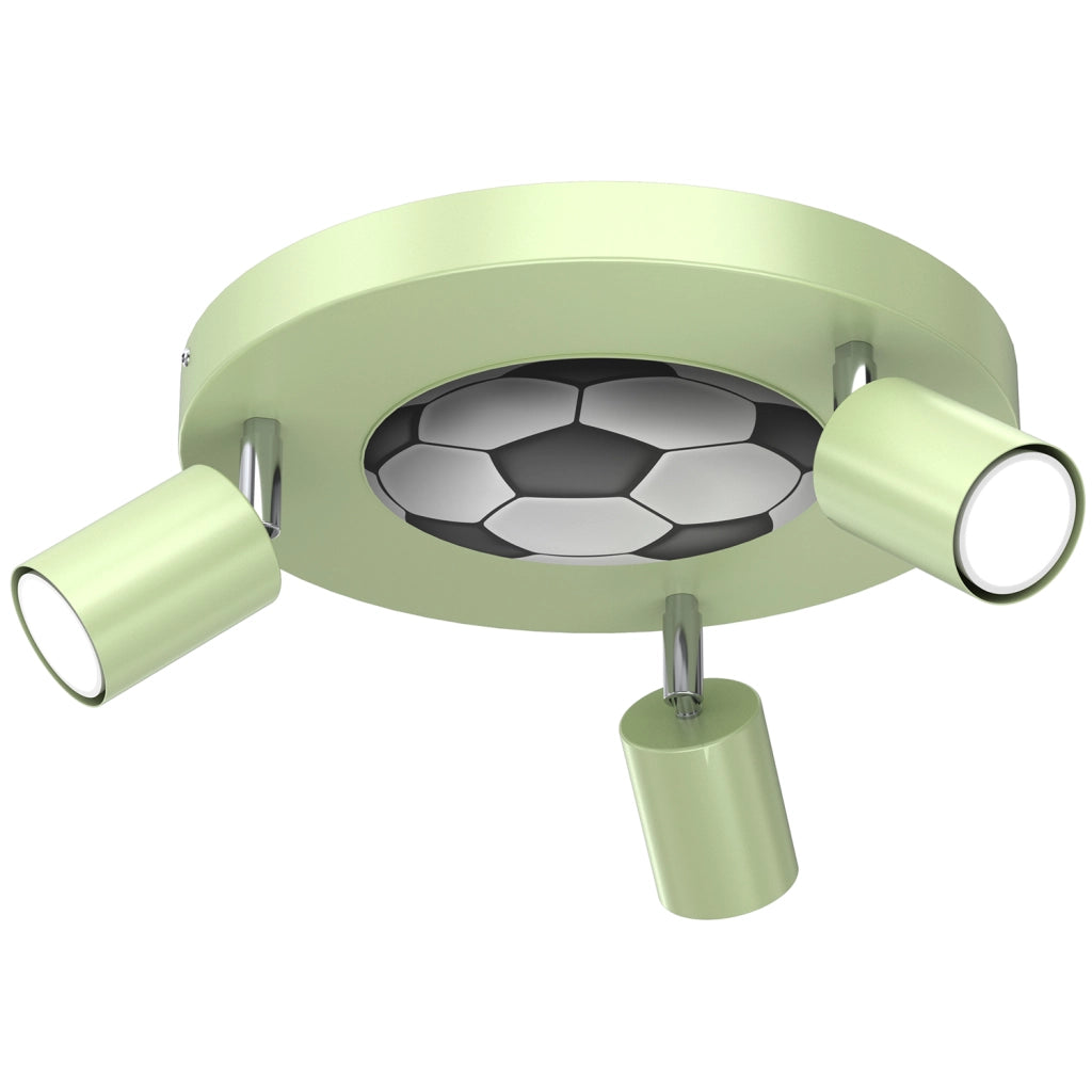 Plafoniera Luminex Fun 3 spot calcio verde GU10 30cm