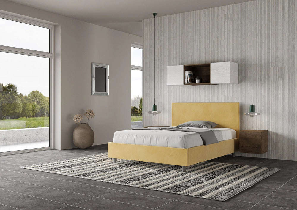 Letto Matrimoniale 160x200 cm Senza Rete Adele Ocra