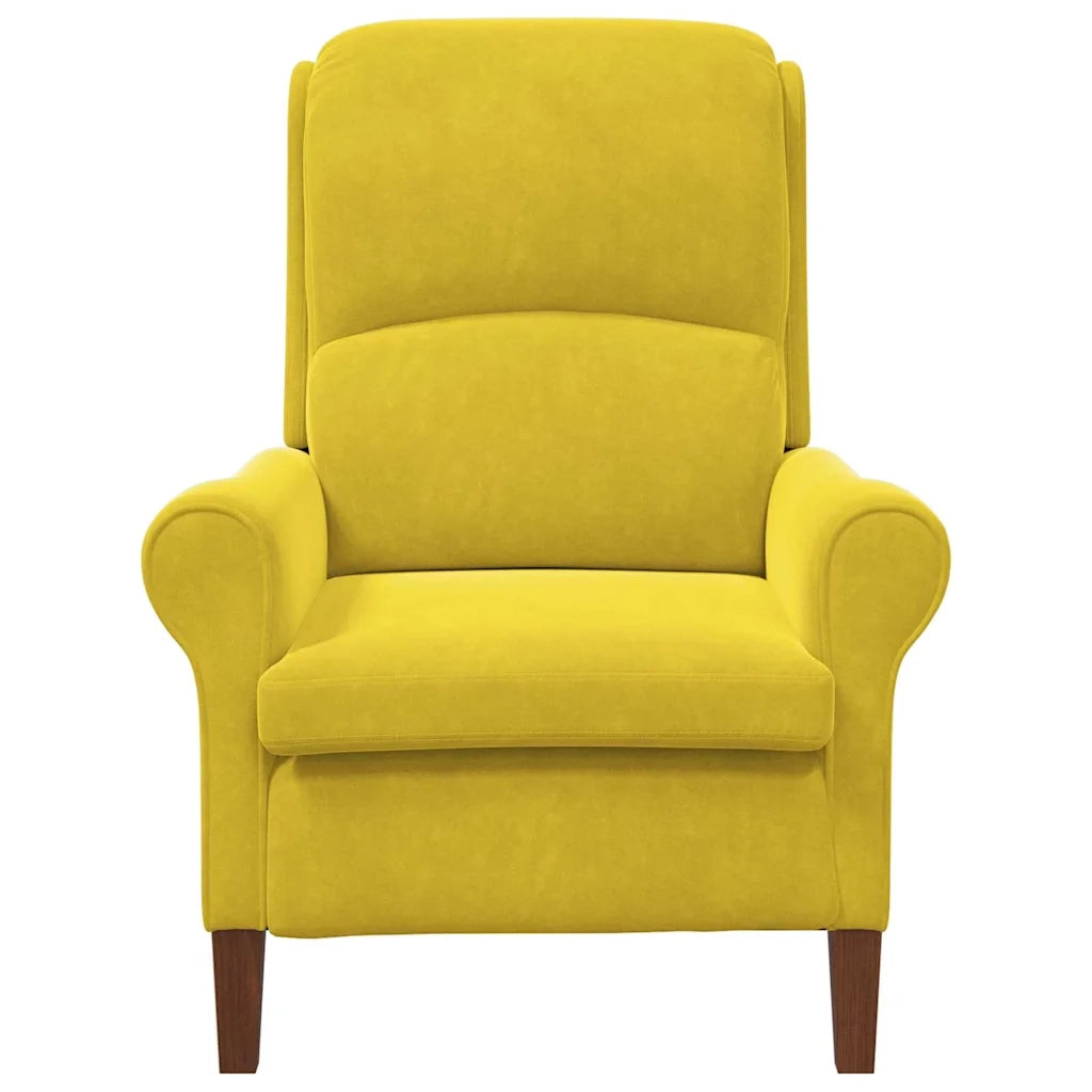 Poltrona | Sedia Relax Giallo Velluto