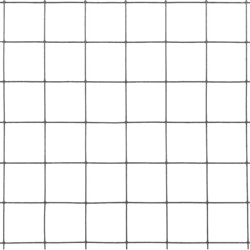 Recinzione in Rete per Pollaio in Acciaio e PVC 10x1 m Grigio 143638