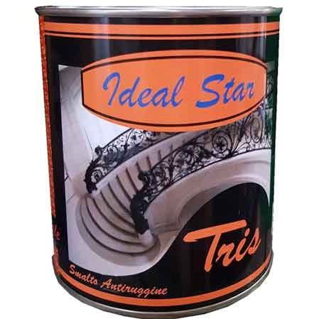 SMALTO ANTIRUGGINE 'TRIS' IDEAL STAR 0,750 lt - Bianco - IDEAL STAR