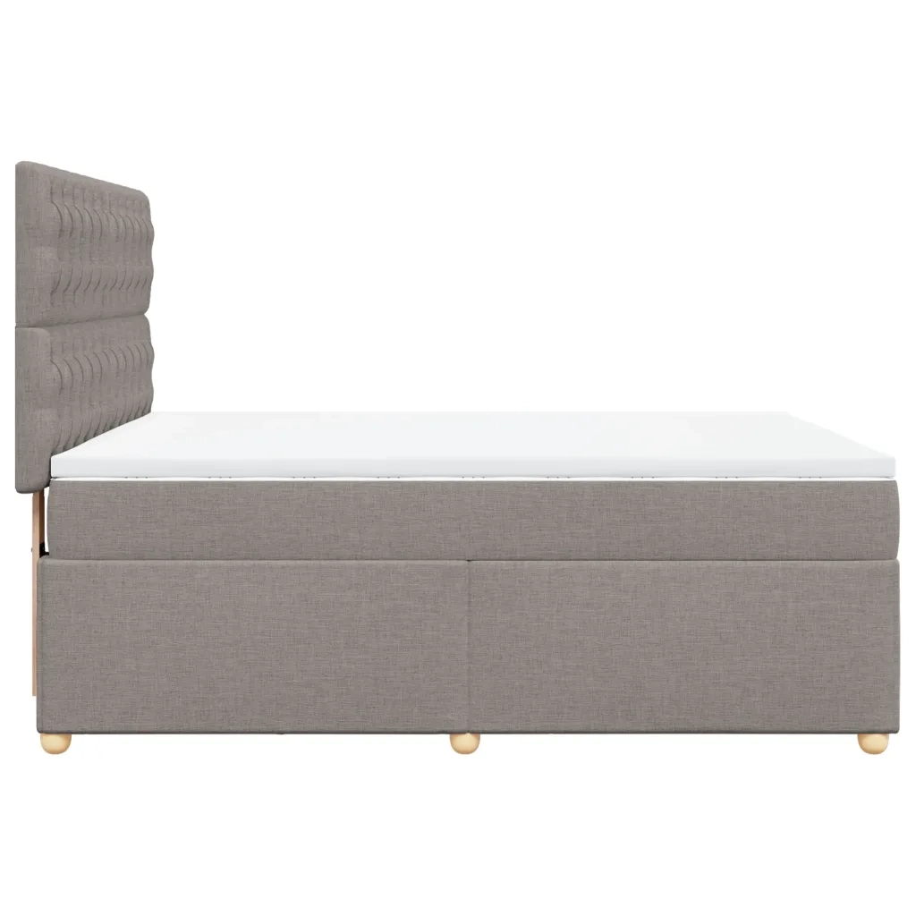 Giroletto a Molle con Materasso Tortora 140x190 cm in Tessuto 3293586