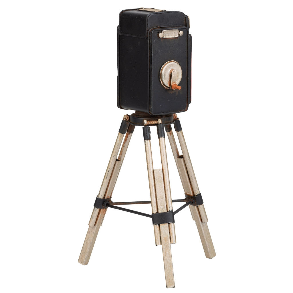 Telecamera in metallo marrone 17x15x32h