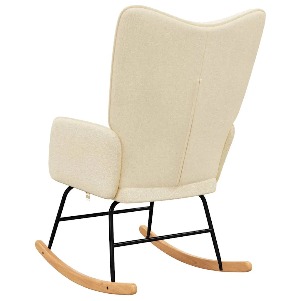 Sedia a Dondolo Crema in Tessuto CFW8472573