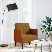 Divano Sedia con Braccioli Marrone 55 cm in Velluto 4100598
