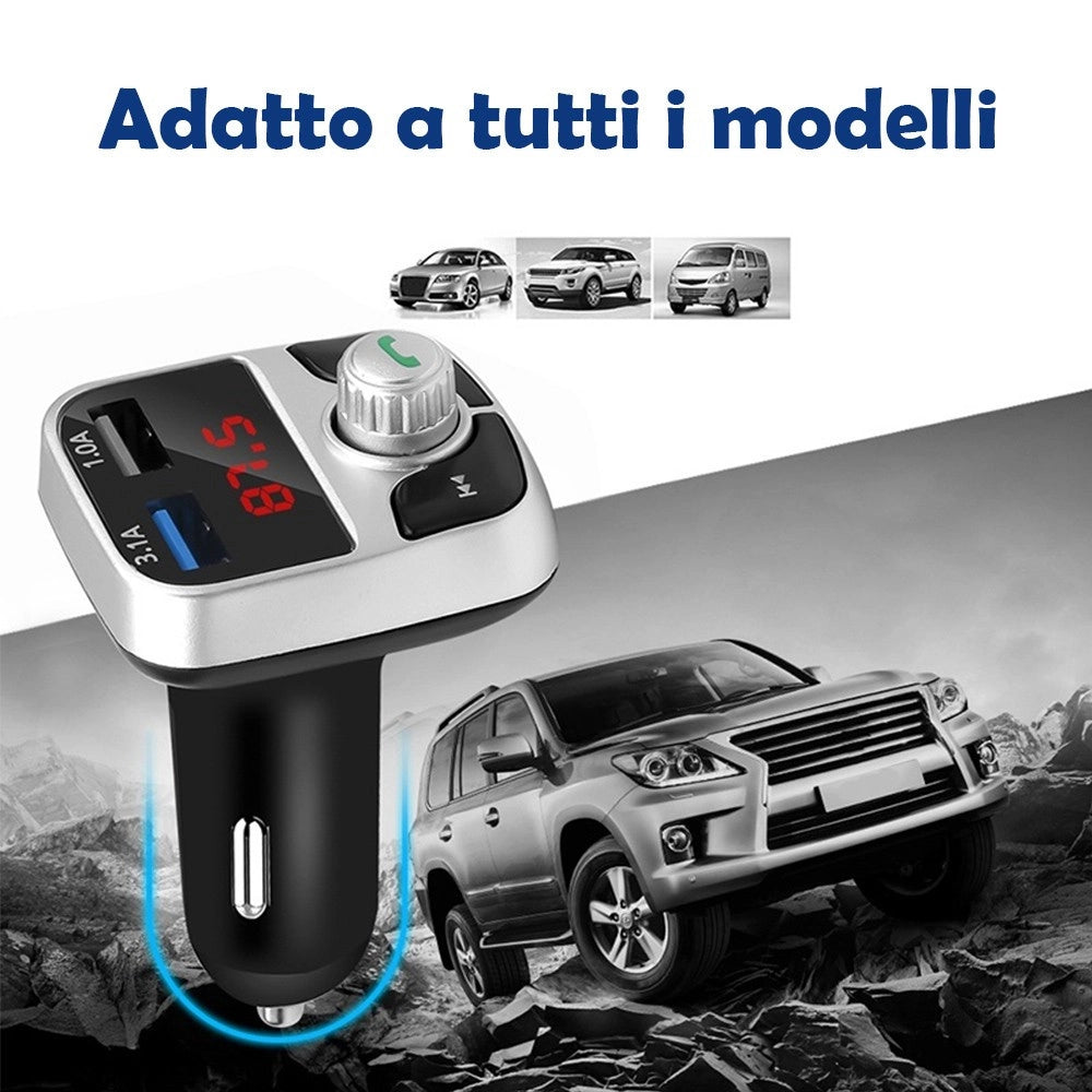 Trade Shop - Ricevitore Audio Per Auto Wireless Universale Bluetooth Accessori Usb E Vivavoce -