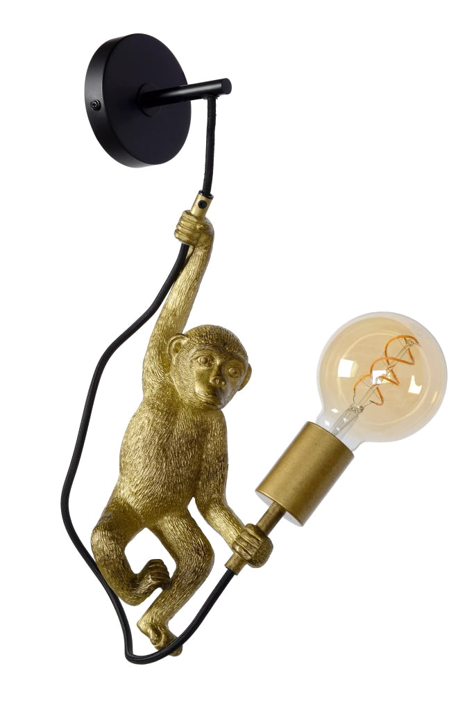Applique scimmia dorata Extravaganza Chimp E27 40W Lucide