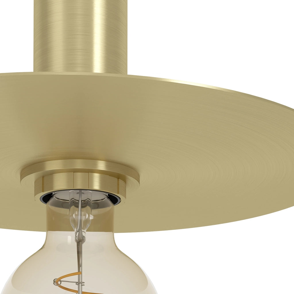 Applique Moderna Escandell Acciaio Ottone Spazzolato 1 Luce E27