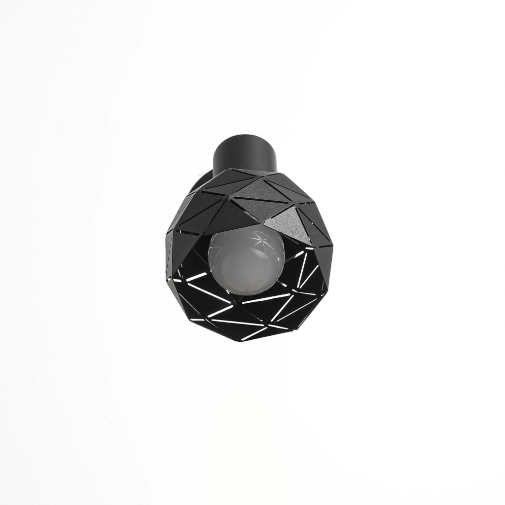 Applique Reus nera 1 luce E14 metallo Light Prestige