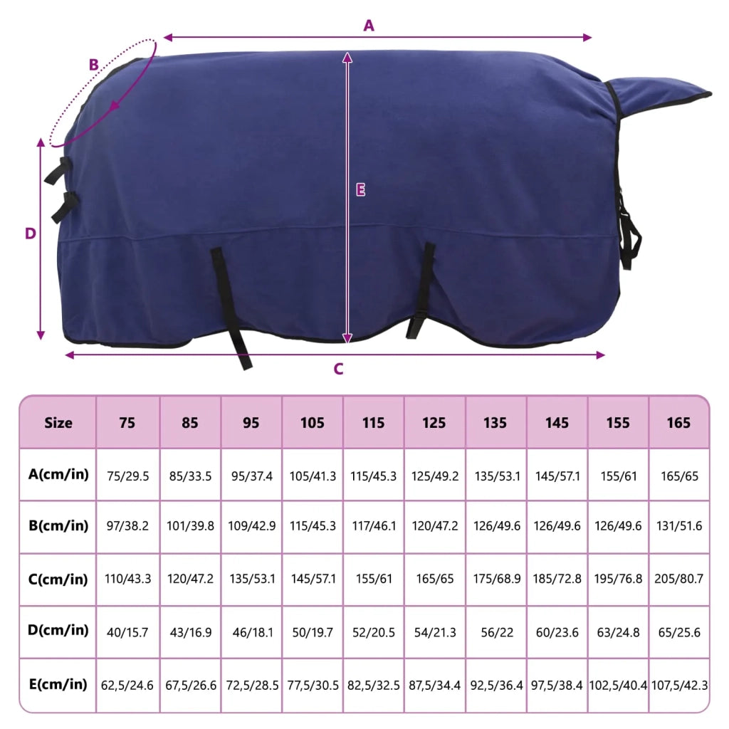 Coperta per Cavalli Blu navy 125 cm Poliestere 42013252