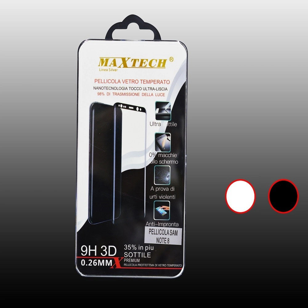 Trade Shop - Samsung Galaxy Note 8 Vetro Temperato Pellicola Proteggi Schermo 3d Maxtech P-note8 -