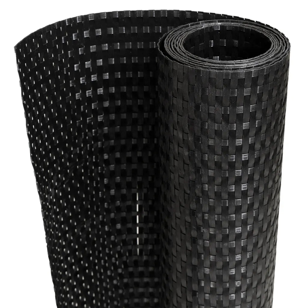Schermo da balcone | Paravento da Balcone Nero 500x80 cm in Polyrattan