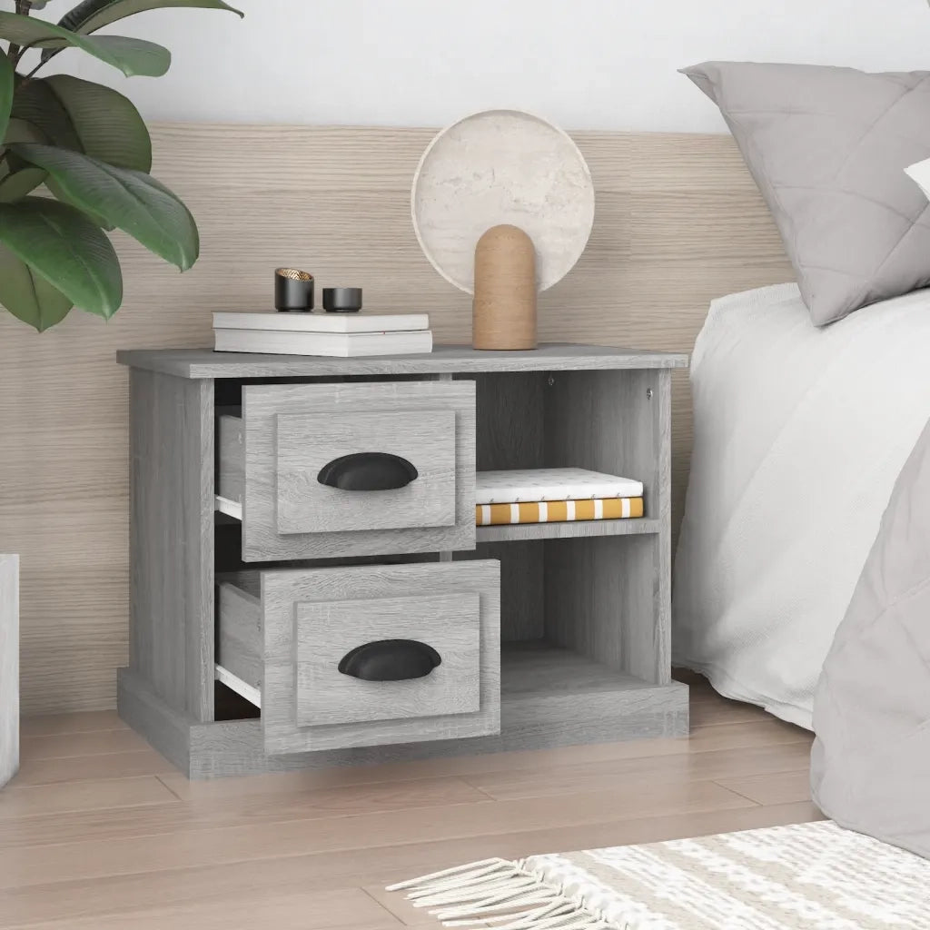 Comodino | Armadio da Notte | Mobiletto da notte Grigio Sonoma 60x35,5x45 cm