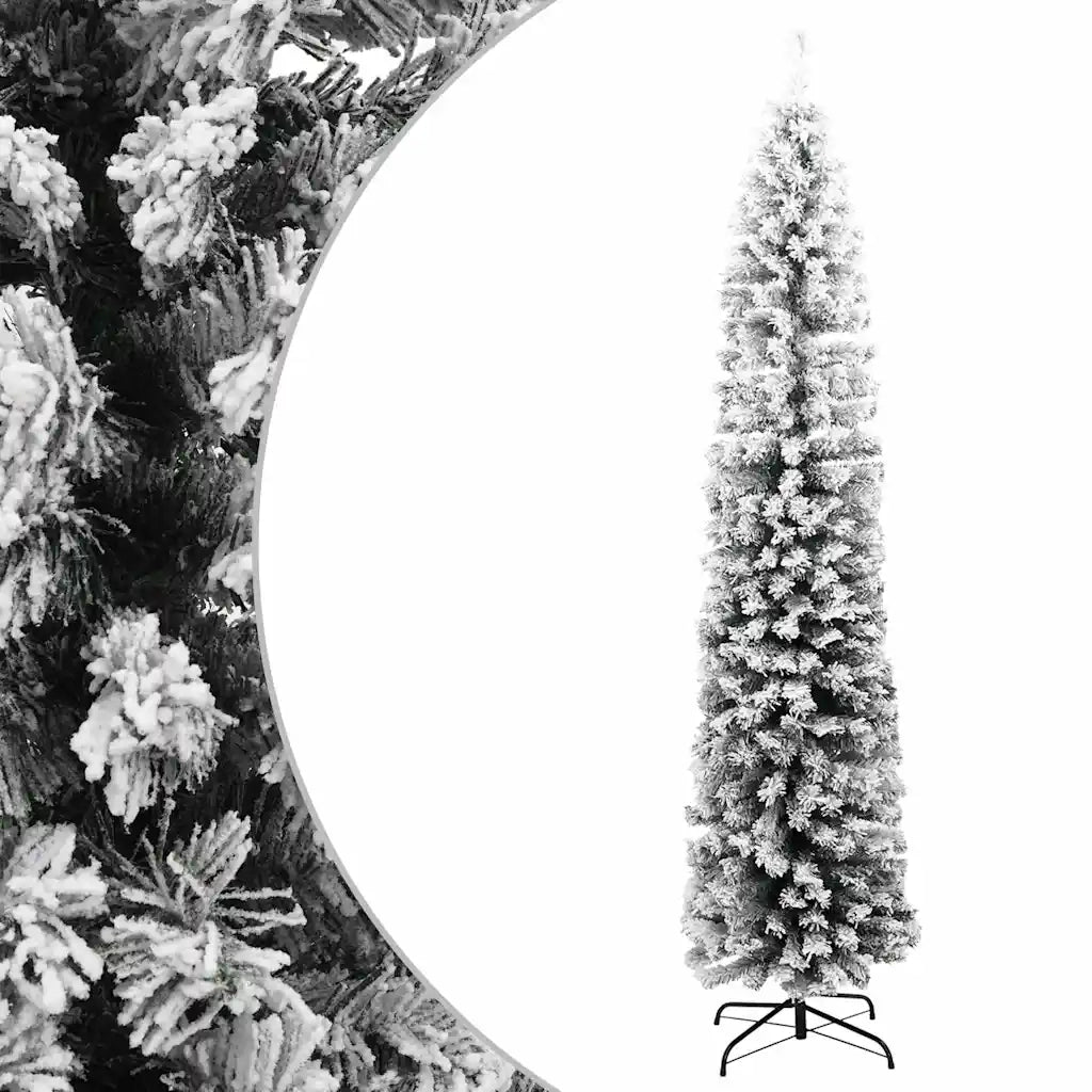 Albero di Natale Artificiale con Neve Fioccata Verde 180 cm PVC 320954
