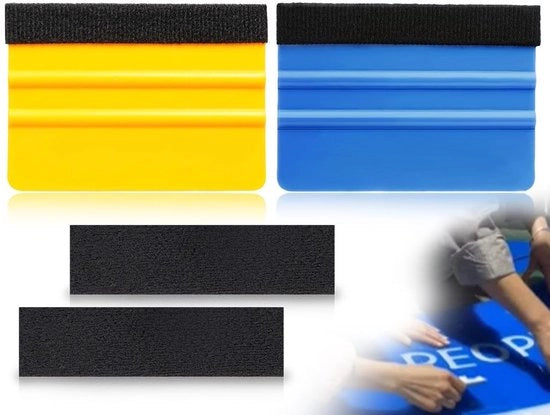 Set di 2 Schiacciatori per Finestre - Alta Qualità - Film/Raionamento - Plastica/Velour - Efficiente/Organizzato - Alta Qualità