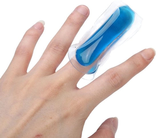 Pacchi Gel Reutilizzabili a forma di dito/pacco di ghiaccio - Leggero - Cintura elastica - Ripiegabile - Trattamento di ferite da calore - Pacco freddo