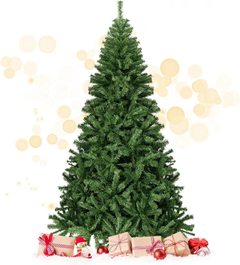 Albero di Natale 180/225 cm, Albero di Natale Artificiale con 1000/1346 Rami Densi e Base in Metallo con Cuscinetto Antiscivolo, Albero di Natale Folto per Casa, Ufficio e Negozio (225 cm)