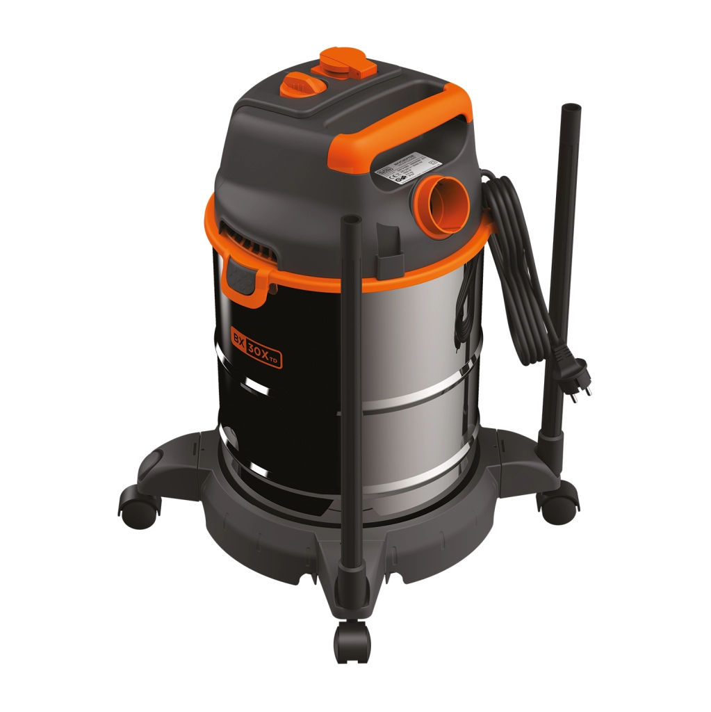 Aspiratore Solidi e Liquidi Black+Decker BXVC30XTDE  (Potenza assorbita  1600 W, Capacità fusto 30 l)