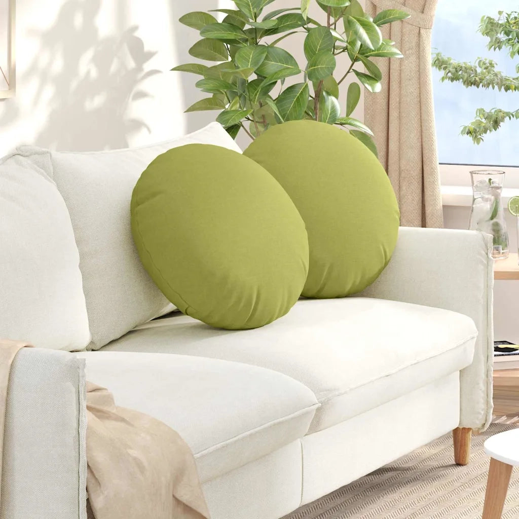 Cuscini per Seduta 2 pcs Verde chiaro Ø50 x 19 cm Tessuto 42014167