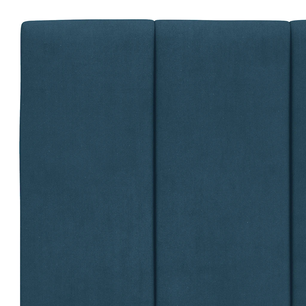 Letto con Materasso Hanko Blu 100x200 cm in Velluto