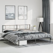 Giroletto con Testiera in Metallo Nero 183x213 cm 355272