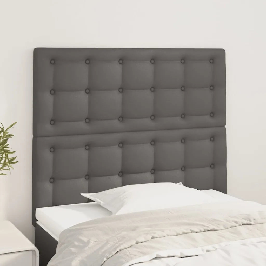 Testiera | Testata Grigio 90x5x118/128 cm in Similpelle