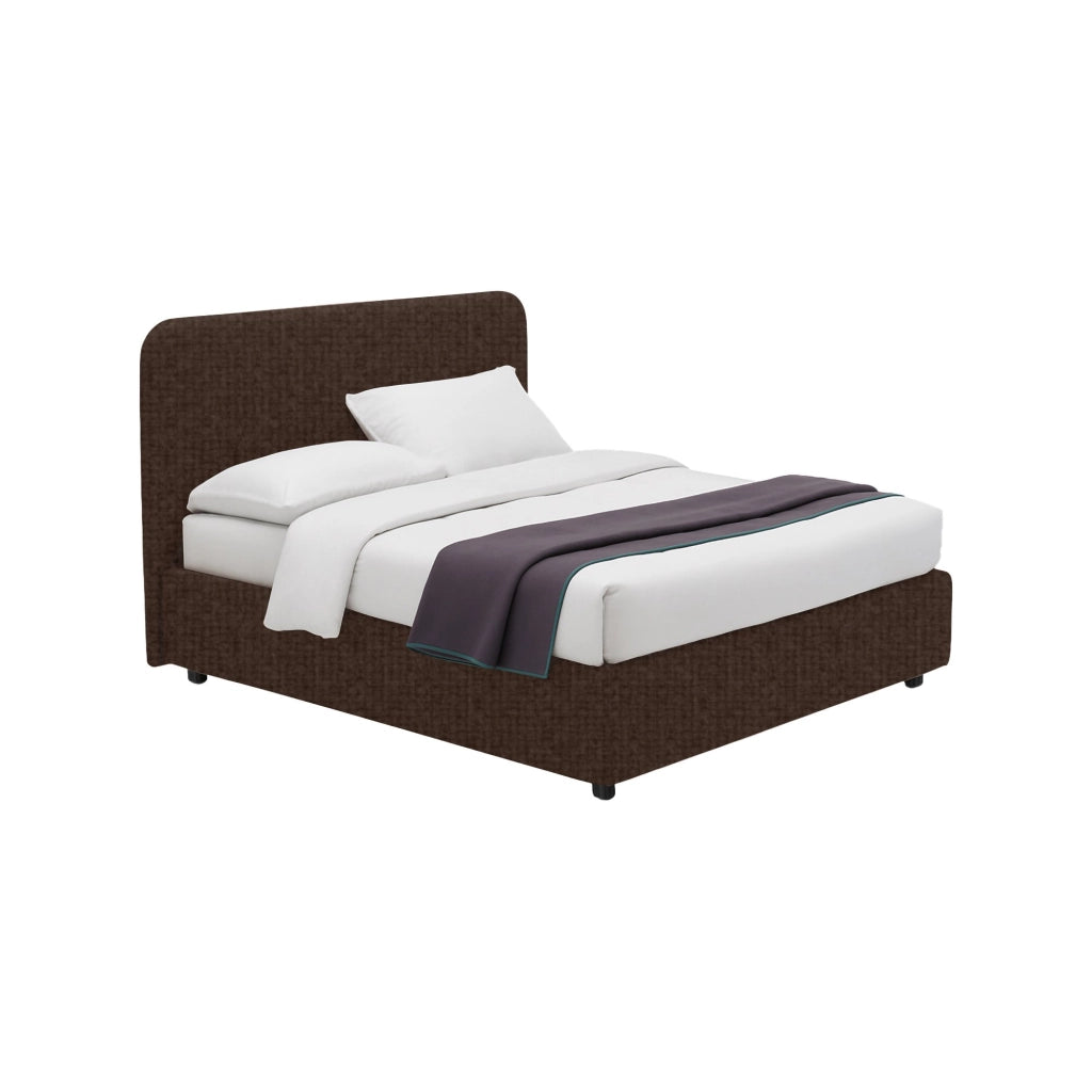 Telford, Letto Piazza e Mezza Sfoderabile Made in Italy, Marrone
