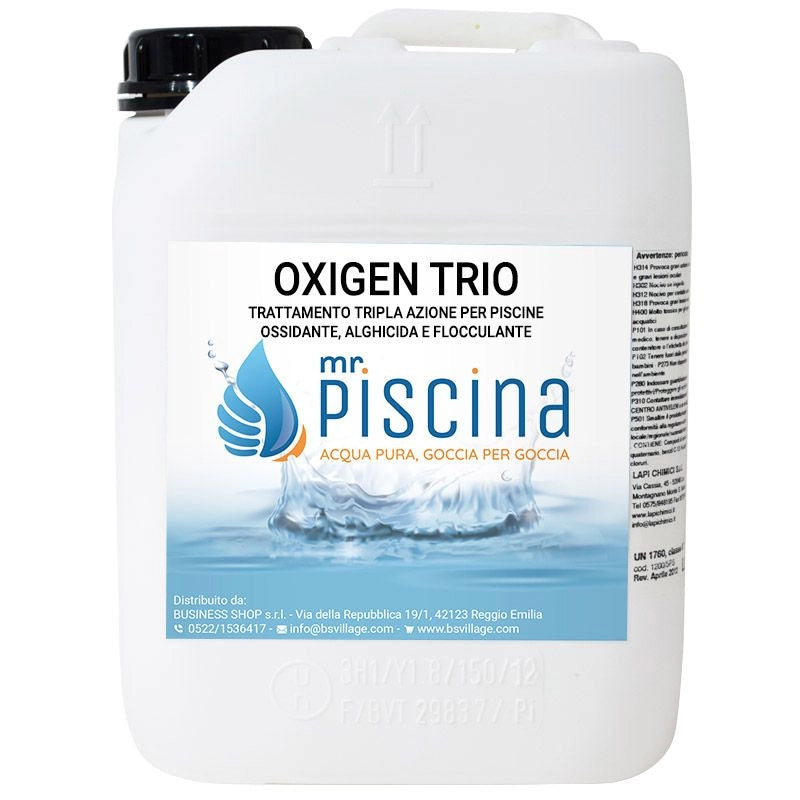 Ossigeno liquido OXIGEN TRIO tripla azione ossidante, alghicida e flocculante Quantità confezione: 1 pezzo