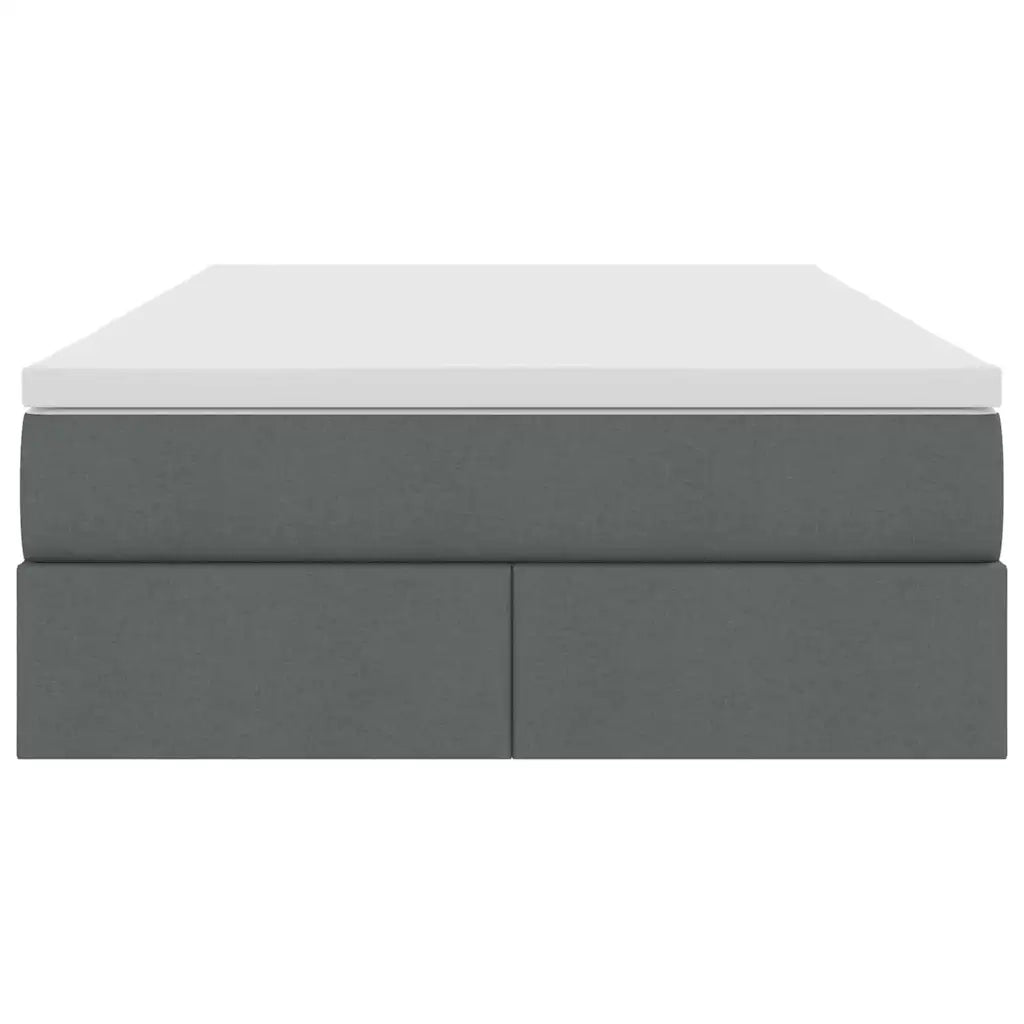 Letto con contenitore e materasso Grigio scuro 120 x 200 cm