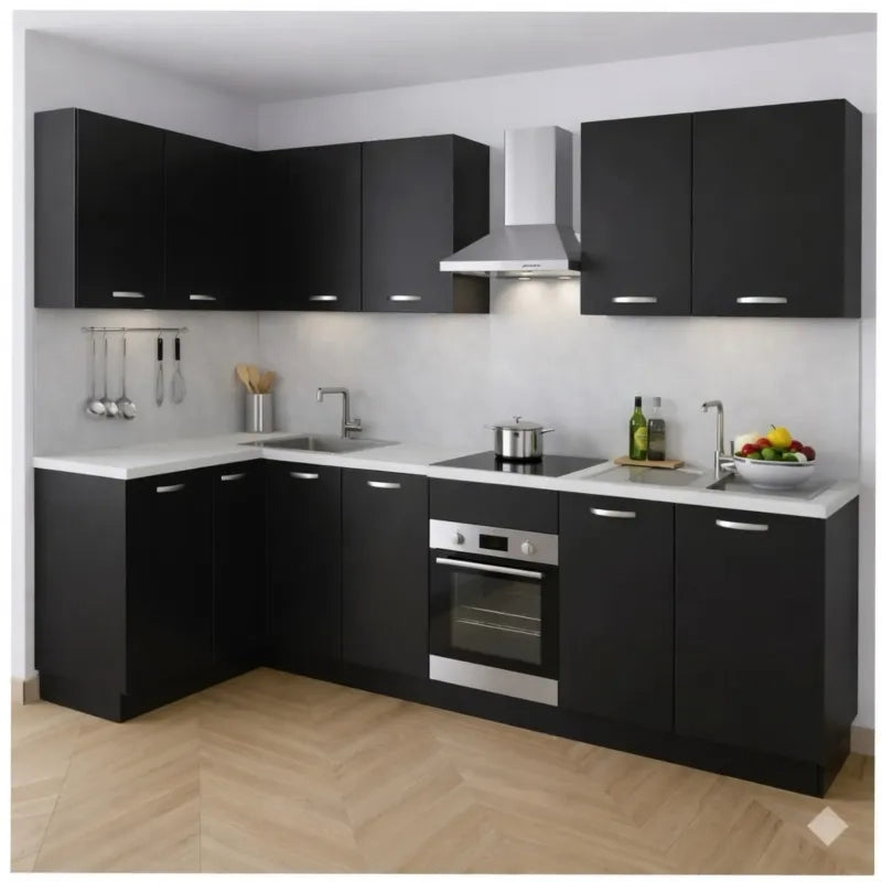 Mobile Base 90 Senza Anta. H 72 Cm L 90 Cm P 55.5 Cm. Spedizione In Kit Nero