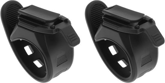 2x Supporti di Lampada per Bicicletta - Compatibili e Flessibili - Duraturi e Resistenti - Adatti per diverse tipi di biciclette - Supporti regolabili per lampade