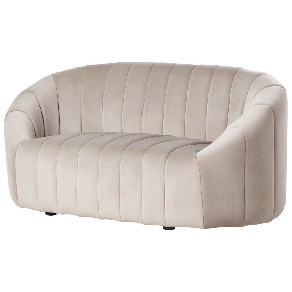 Set da salotto 6 posti in velluto con sedili imbottiti beige Soggiorno contemporaneo Design retrò Seduta imbottita