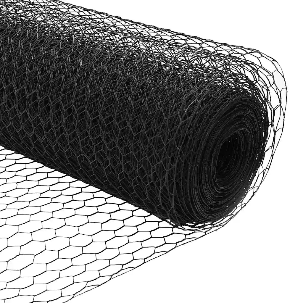 Recinzione Esagonale Grigio 1,5 x 10 m PVC 42005505