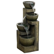 Fontana a Cascata a 4 Livelli 5W ¨C Minimal ¨C Multicolore 25x24x60 cm