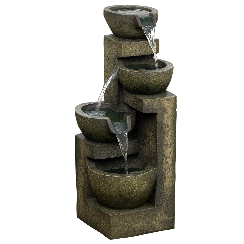 Fontana a Cascata a 4 Livelli 5W ¨C Minimal ¨C Multicolore 25x24x60 cm