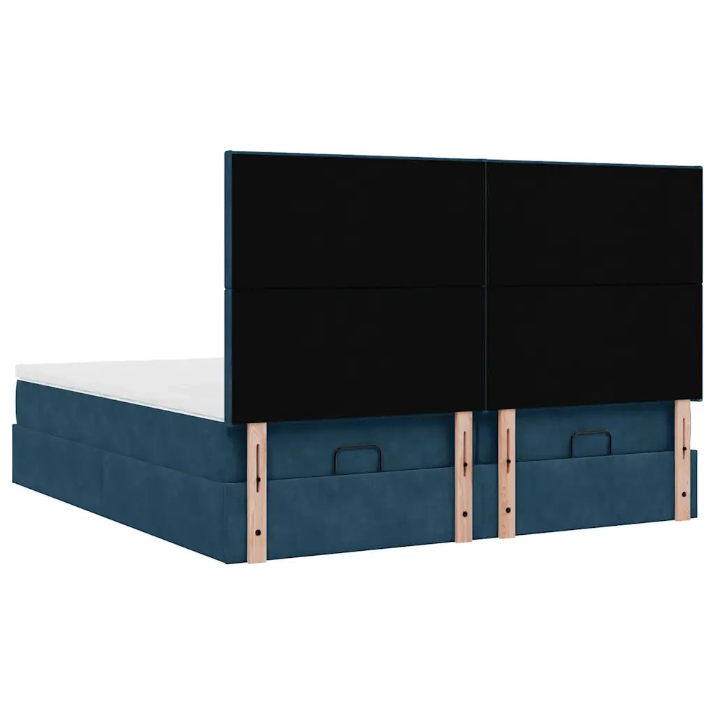 Struttura Letto Pouf con Materassi 180x200 cm Velluto 3314607