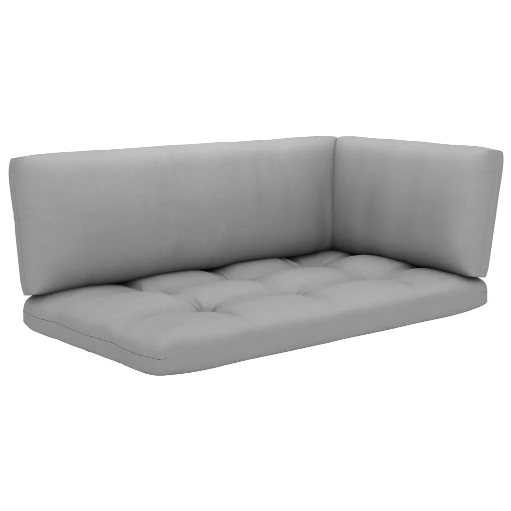 Set Divani in Pallet con Cuscini 4 pz in Pino Impregnato Bianco 3066711