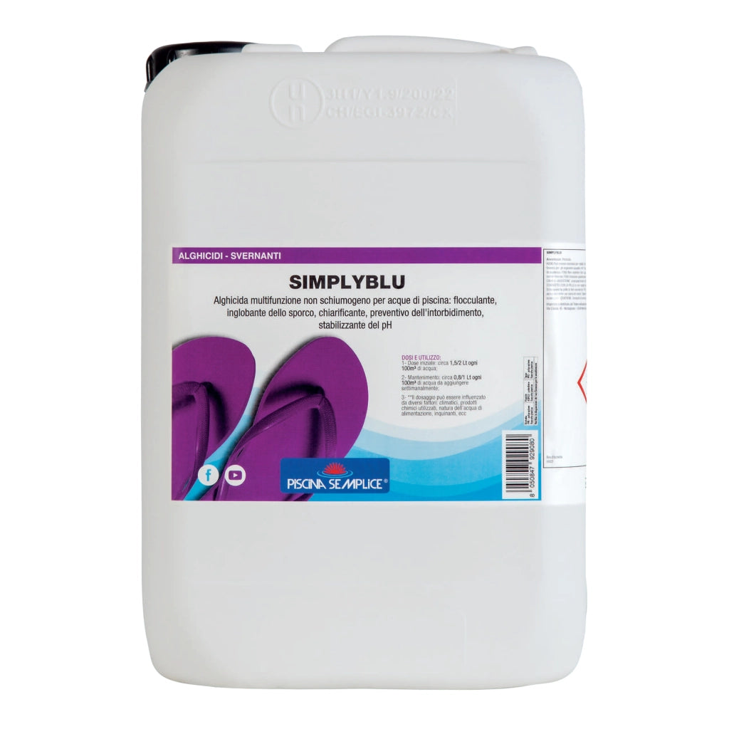ALGHICIDA MULTIFUNZIONE SIMPLYBLU PER PISCINA 10 Kg Piscina semplice