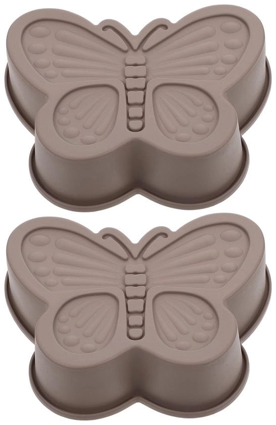 Due forme per torta in silicone con disegno farfalla, non-stick, adatti per torte, materiale sicuro per alimenti