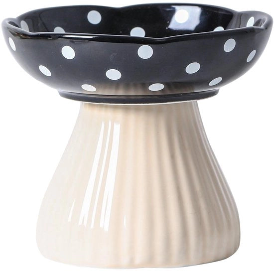 Bacetto alimentare con funzione antibraquage - forma a fungo - ceramica - diametro 15 cm - altezza 12 cm - contenuto 220 g cibo secco per animali