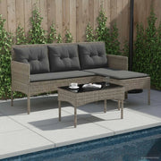 Set Divano da Giardino con cuscino 2 pcs polyrattan 4103805