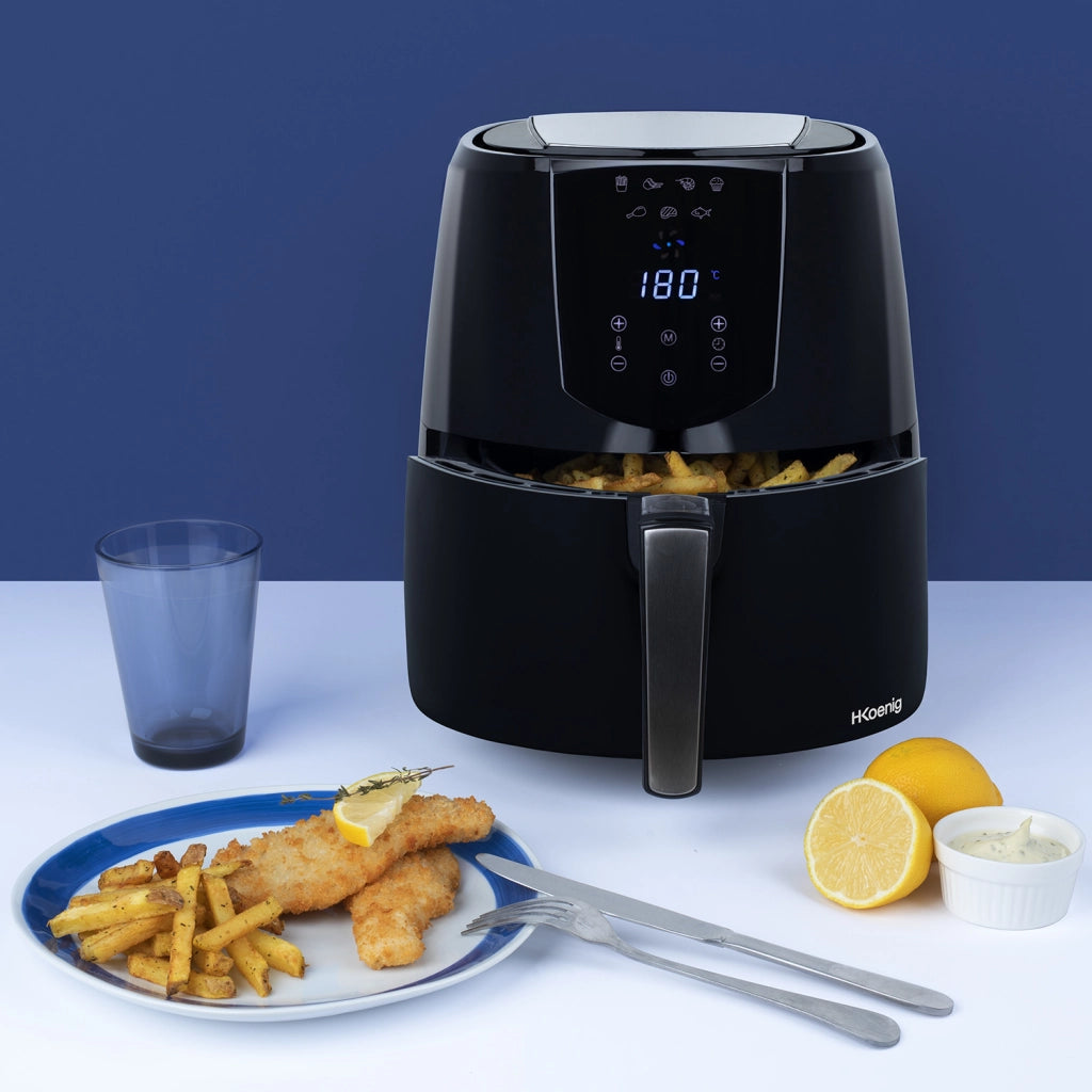 Friggitrice ad aria H.Koenig FRY800 4L, 7 programmi, 1400W