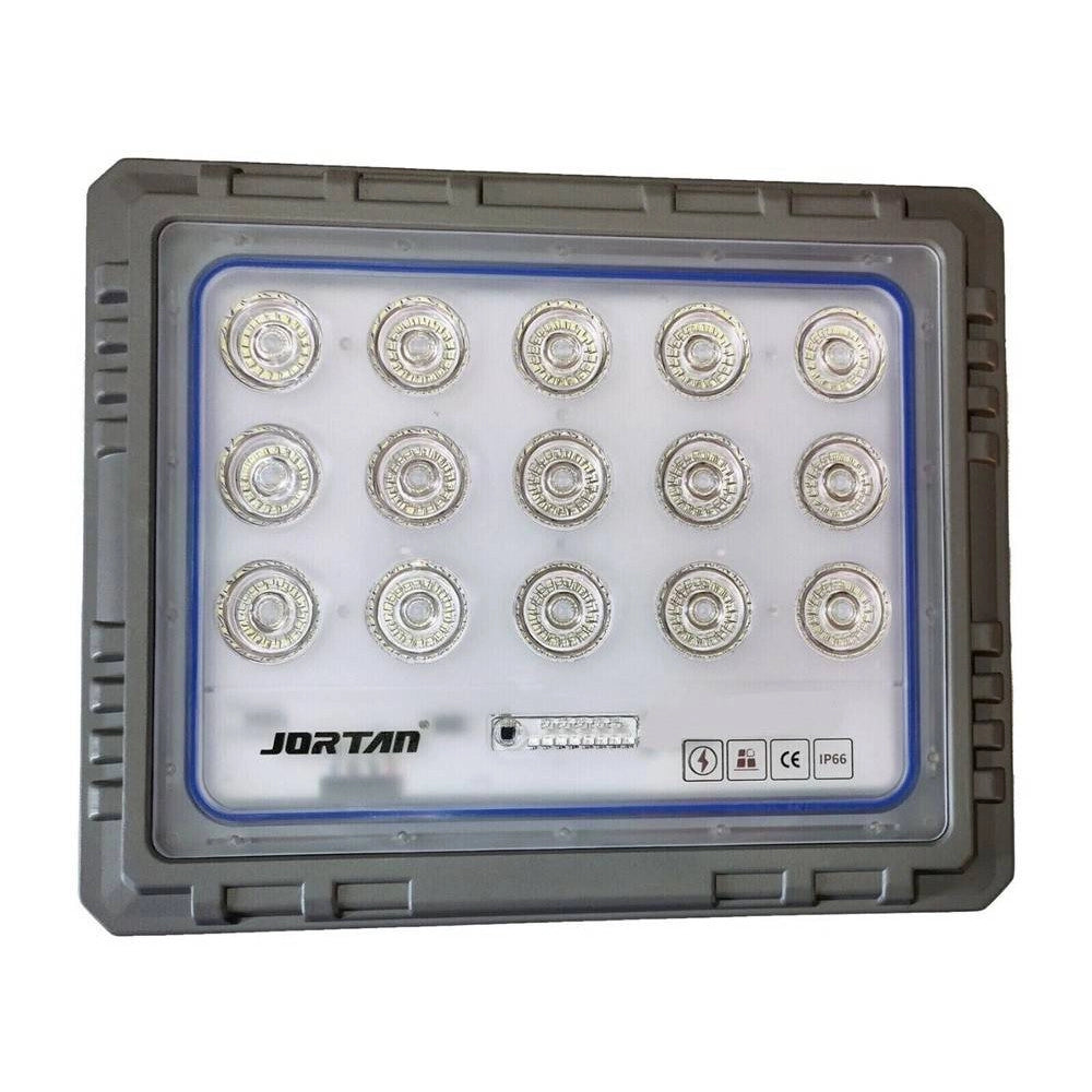 Trade Shop - Faro 100 Watt Con Pannello Solare Luce Forte Telecomando Batteria Lunga Durata -