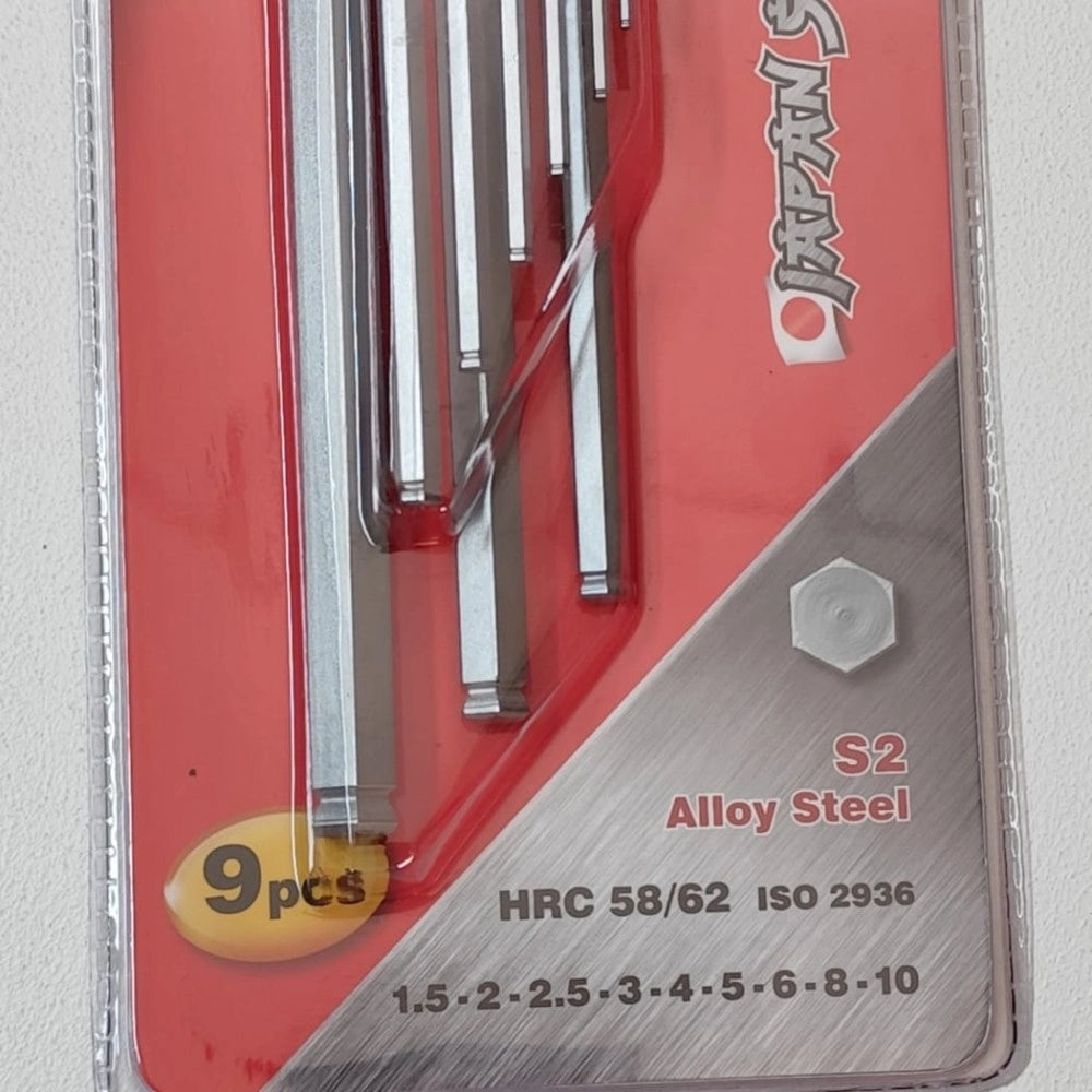 Benman set 9 chiavi esagonali extra lunghe turball